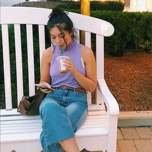 Free people sleeveless turtle neck